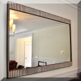 DM02. Ebony wood and inlay mirror. 41”h x 60”w 